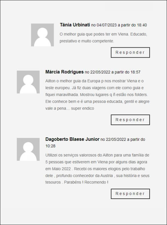 Depoimento de Tânia Urbinati sobre passeio guiado com o Aílton em Viena
