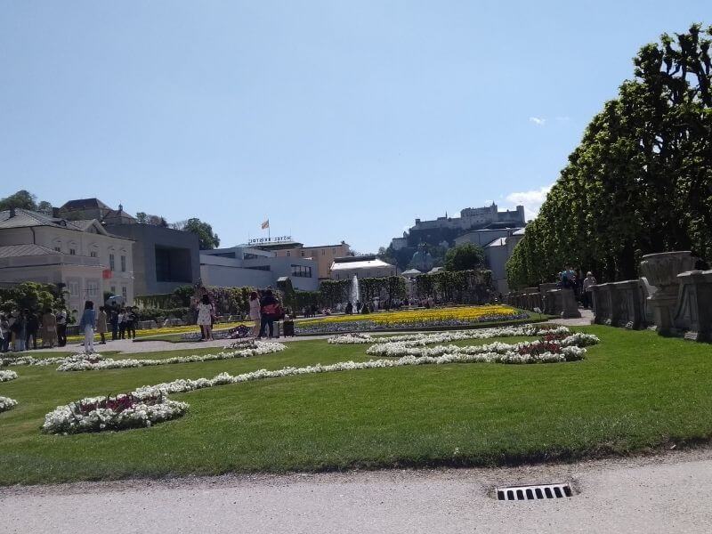 Jardins do Palácio Mirabell em Salzburgo